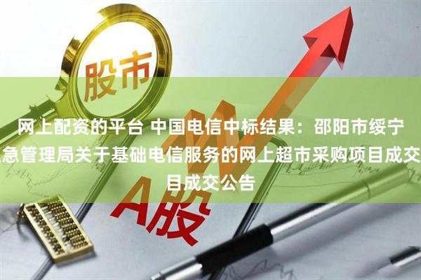 网上配资的平台 中国电信中标结果：邵阳市绥宁县应急管理局关于基础电信服务的网上超市采购项目成交公告
